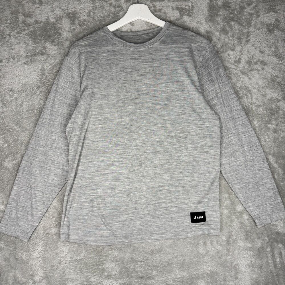 Le Bent Shirt Mens Medium Wool Baselayer Ultralight 160 Gm2 Long Sleeve Gray